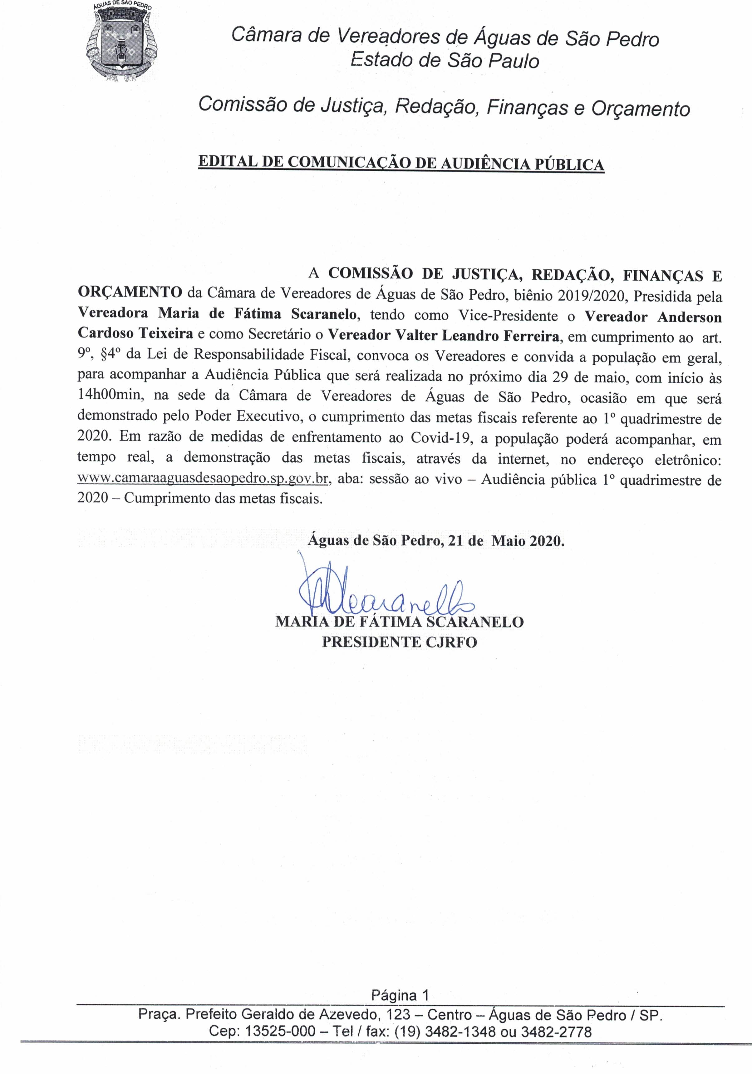 Imagem 2020527_AUDIENCIA PUBLICA METAS FISCAIS - 1º QUADRIMESTRE 2020_000437 Selecione a Imagem